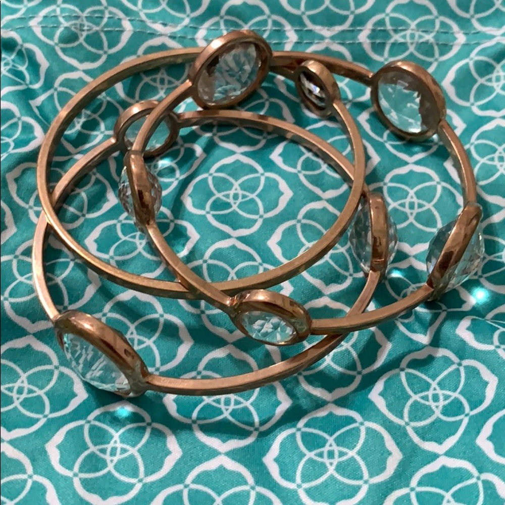 Henri Bendel rose gold bracelet set